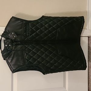 Macy's men's leather zip vest